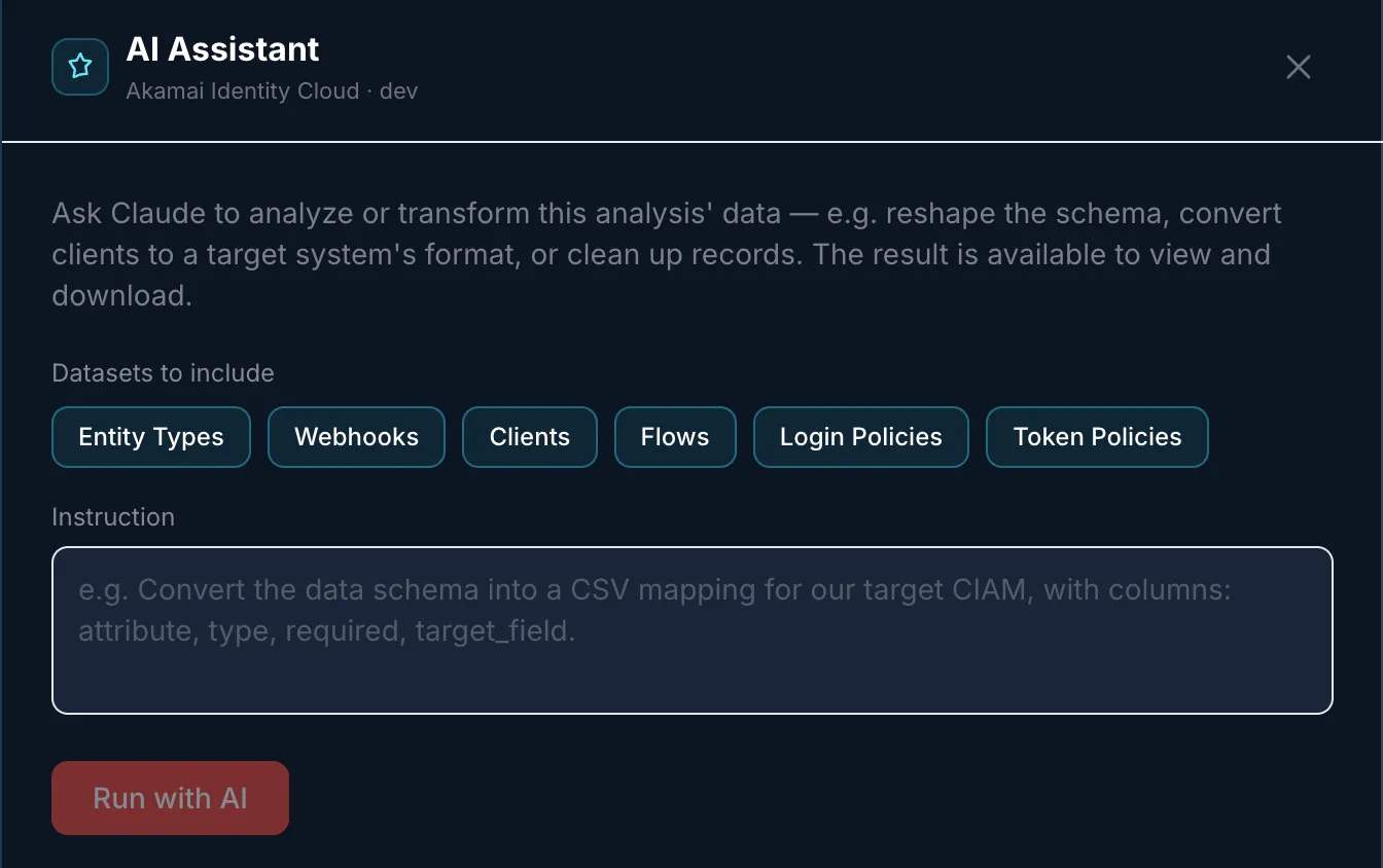 Next Reason AI Toolkit assistant surfacing migration guidance and issue detection inside the platform.