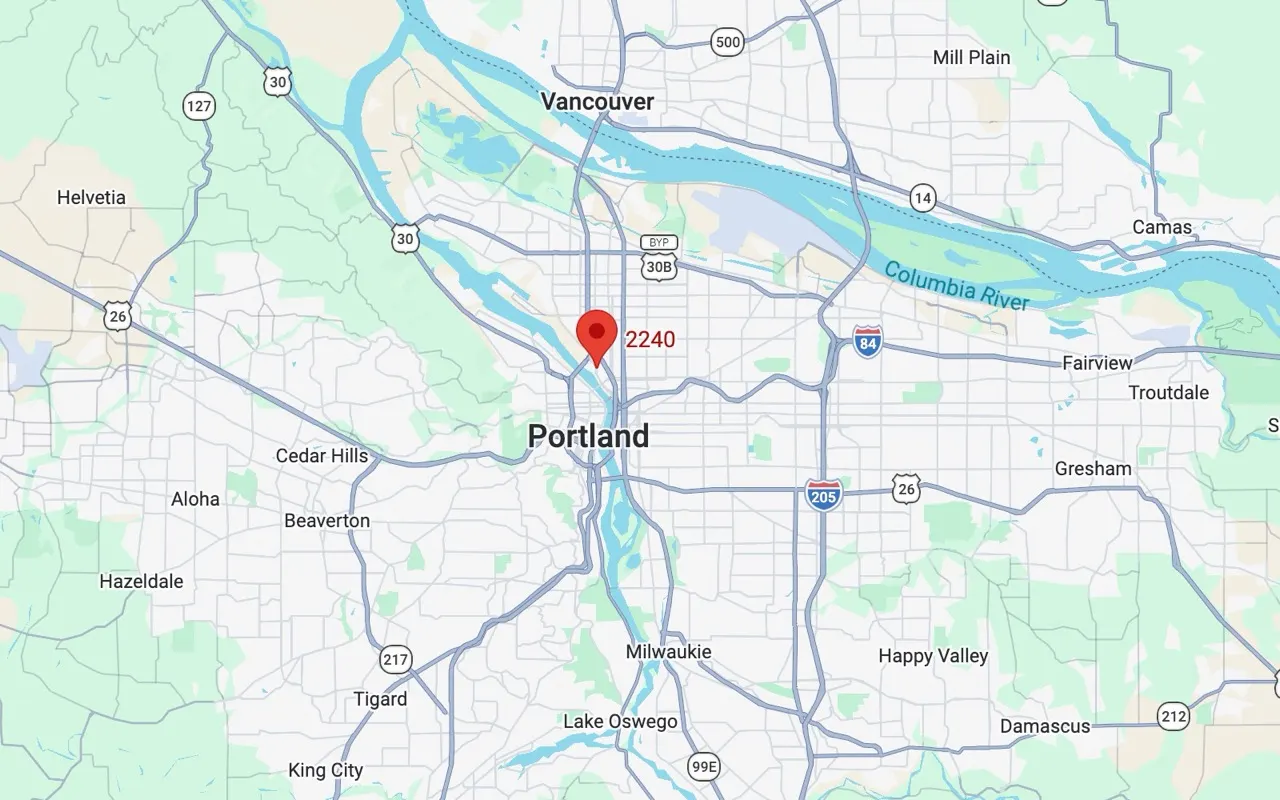 Map showing Next Reason office at 2240 N Interstate Ave. Ste 300, Portland, OR 97227