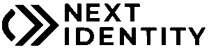 next identity logo black